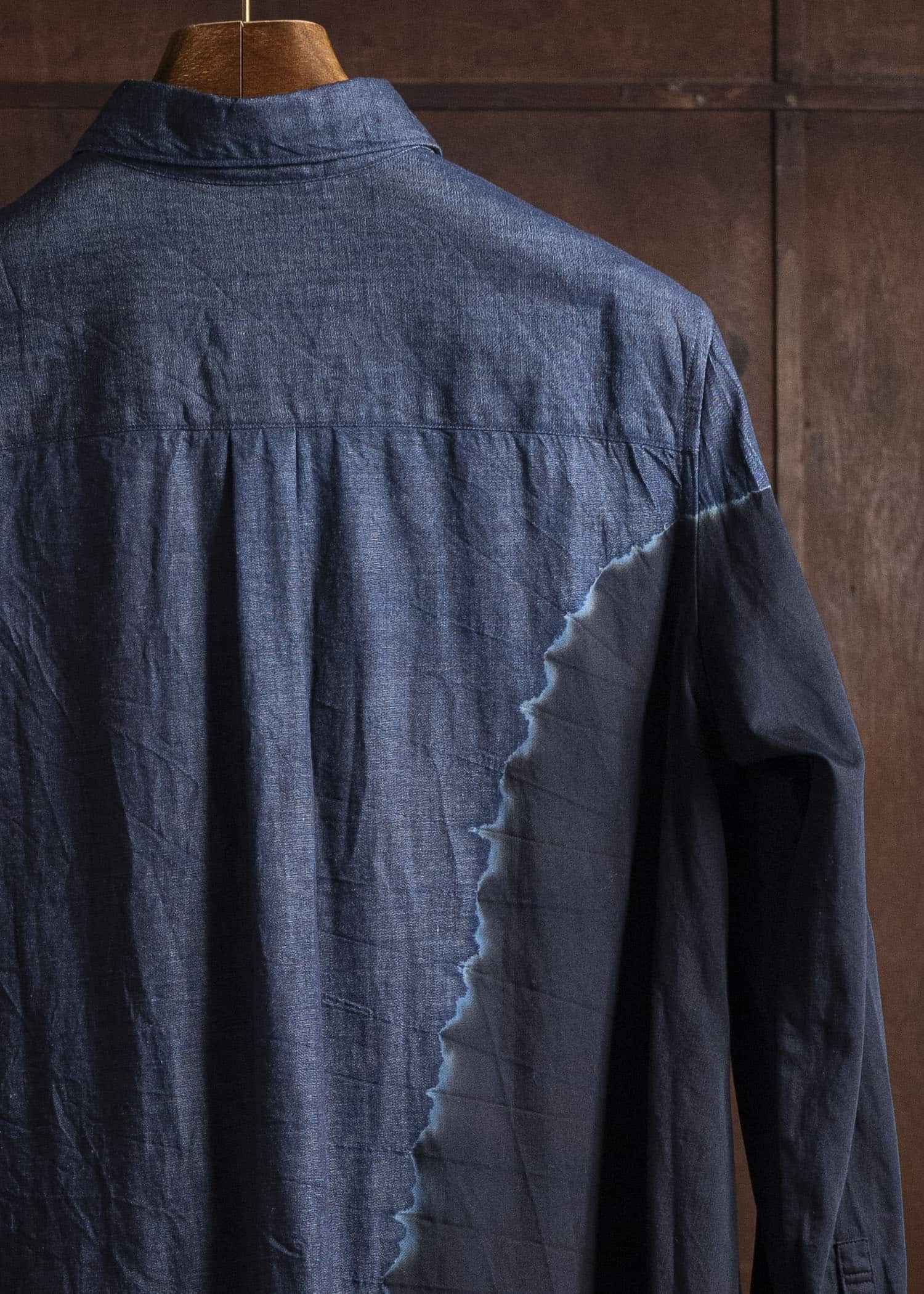 SUZUSAN 7055C-337 Pima Cotton Denim Front Button Dress 1098 Black - Indigo