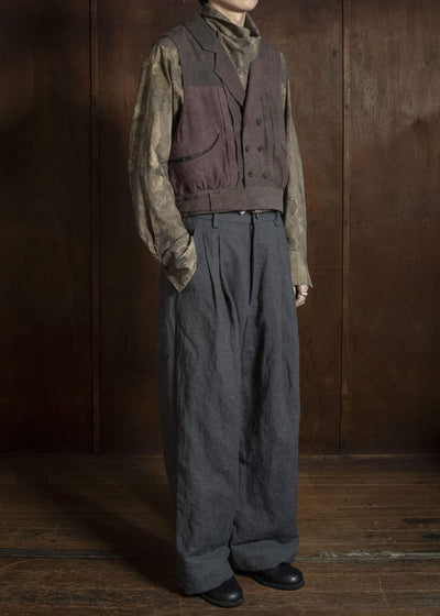 ZIGGY CHEN CROPPED DOUBLE-BREASTED GILET 0M2630111