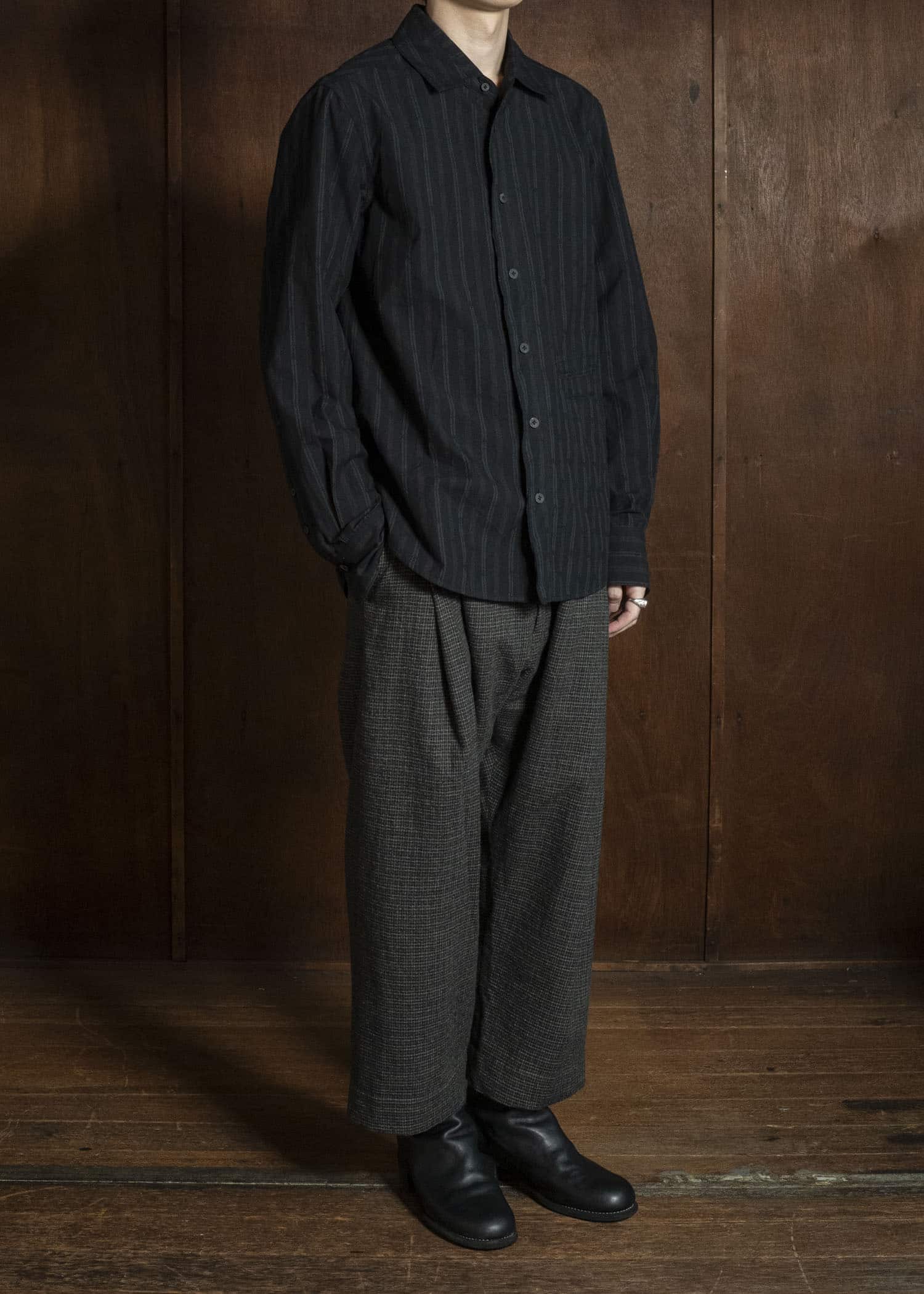 ZIGGY CHEN TATTERSALL TAPERED TROUSERS 0M2630509