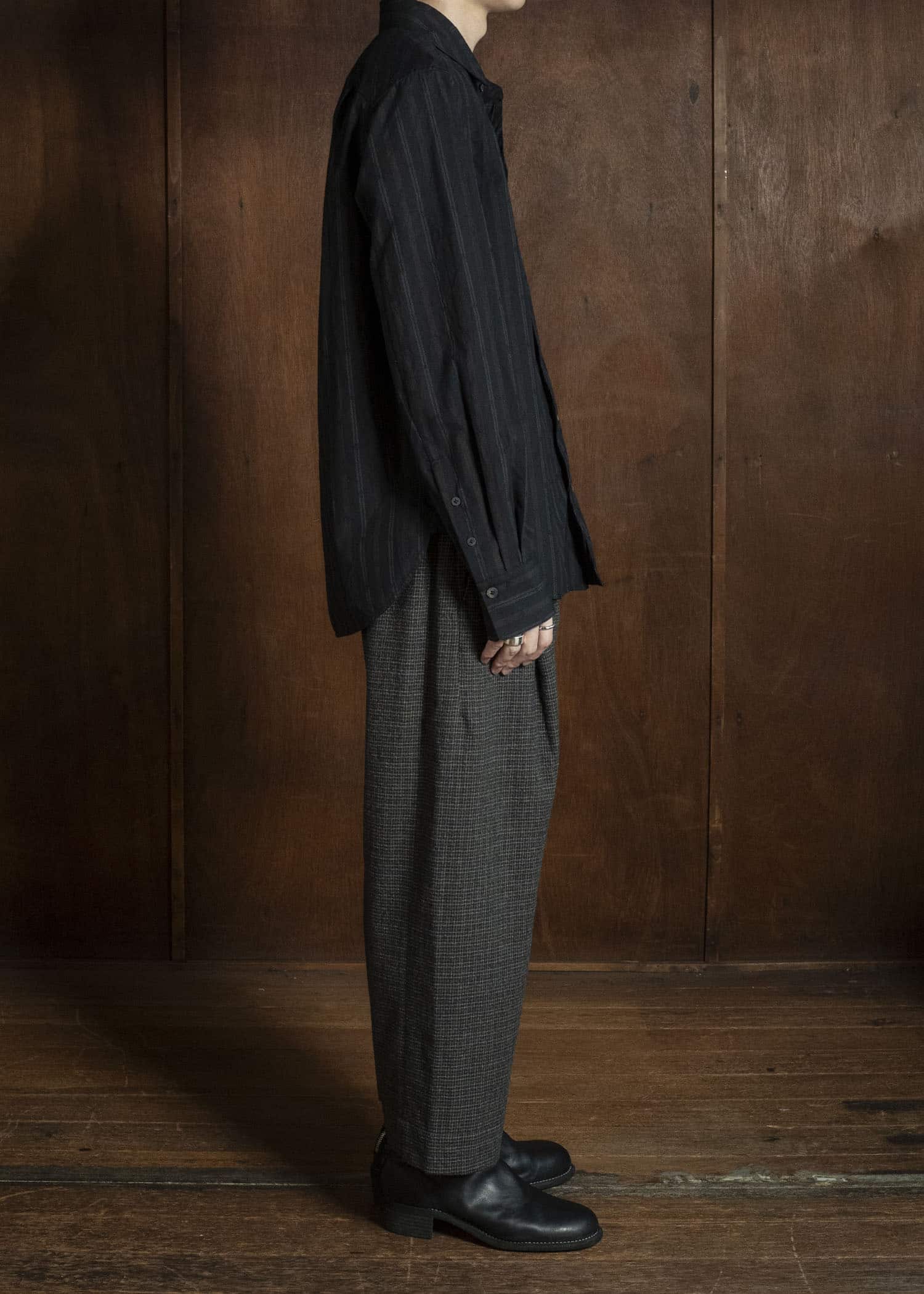 ZIGGY CHEN TATTERSALL TAPERED TROUSERS 0M2630509