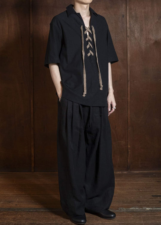 ZIGGY CHEN 0M2610516 HIGH-WAIST BELTED TROUSERS 04