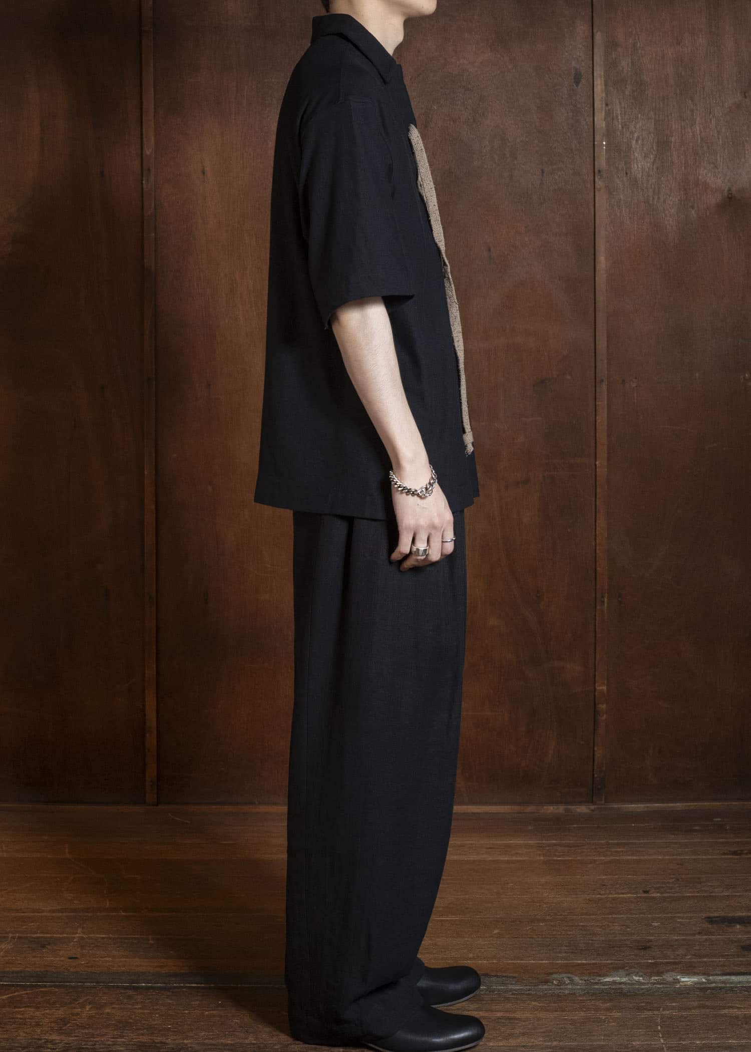 ZIGGY CHEN 0M2610509 DROP-CROTCHED WIDE LEG TROUSERS 04