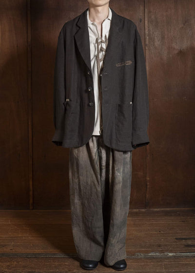ZIGGY CHEN 0M2610925 STAND COLLAR THREE BUTTON BLAZER 85