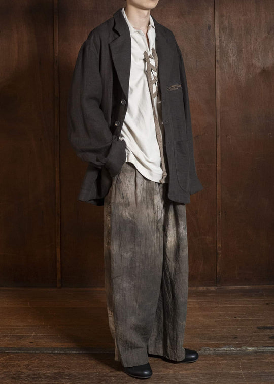 ZIGGY CHEN 0M2610925 STAND COLLAR THREE BUTTON BLAZER 85