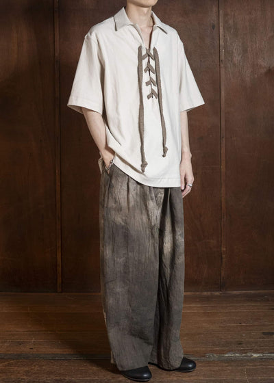 ZIGGY CHEN STRING FASTENED RUGBY T-SHIRT 0M2610213