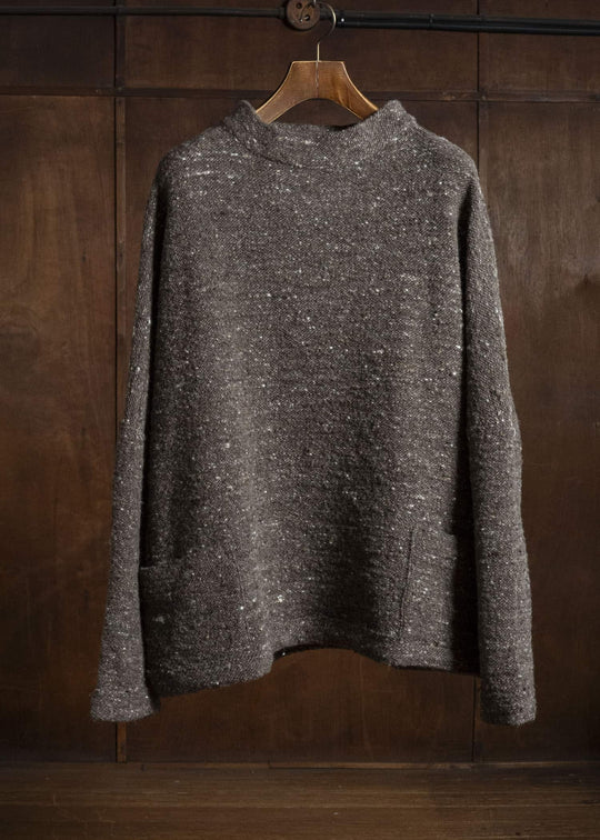 KLASICA 26F-MCN-H103 Pocket Mock Neck Jumper Taupe