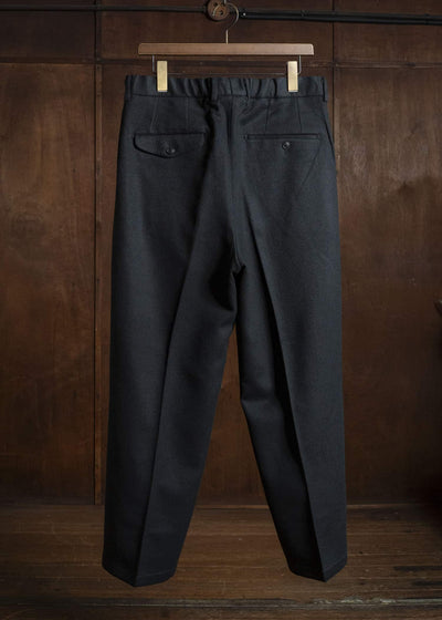 YOKO SAKAMOTO YS-26AW-21- BLACK Double Pleated Trousers BLACK