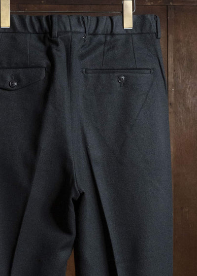 YOKO SAKAMOTO YS-26AW-21- BLACK Double Pleated Trousers BLACK