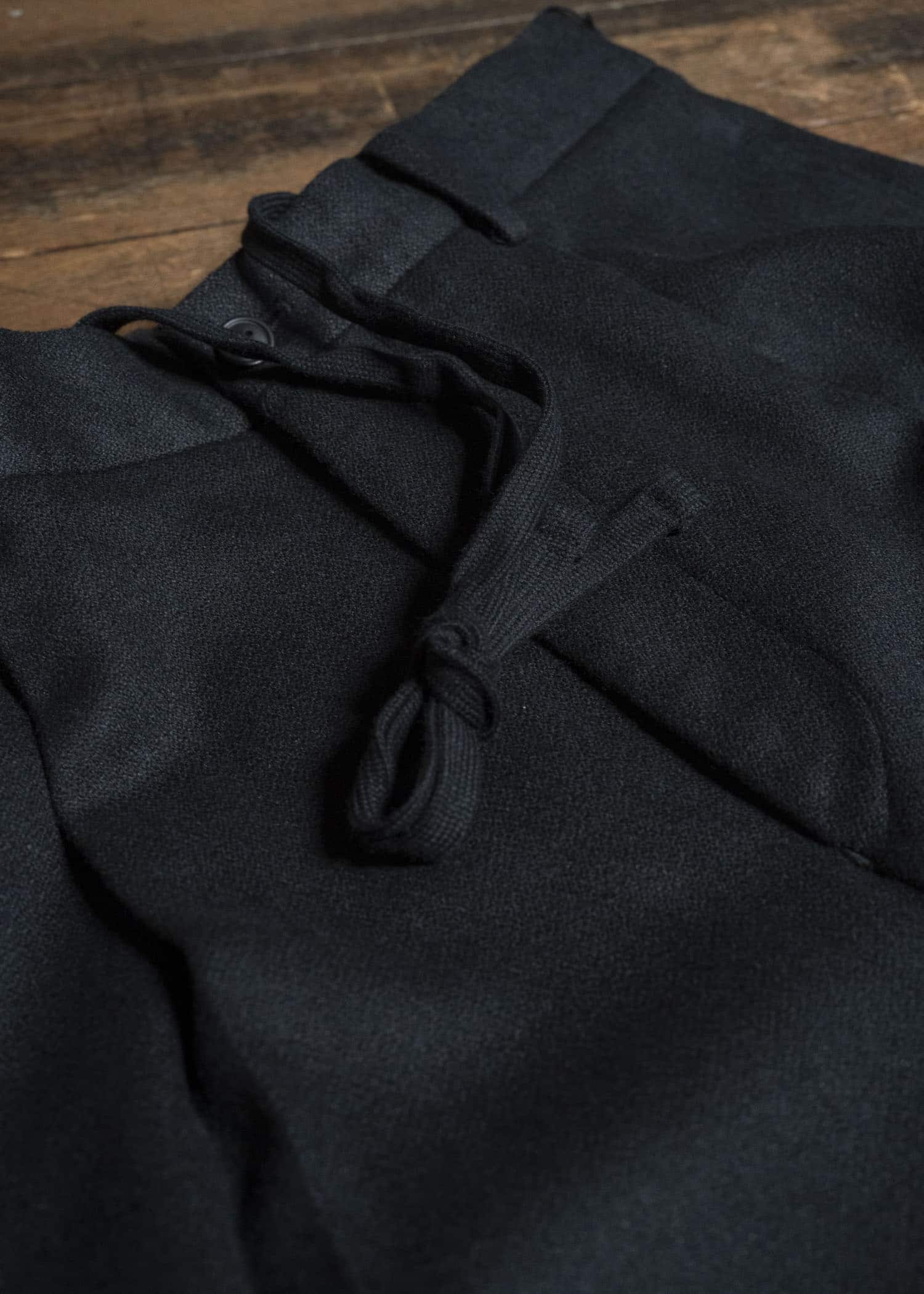 YOKO SAKAMOTO YS-26AW-21- BLACK Double Pleated Trousers BLACK