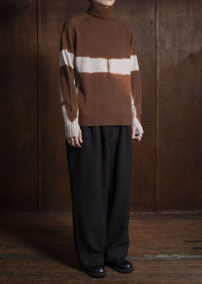 SUZUSAN 3084K-544 Cashmere SeamlessTurtleneck Raglan Pullover ,6003 Brown - Sand