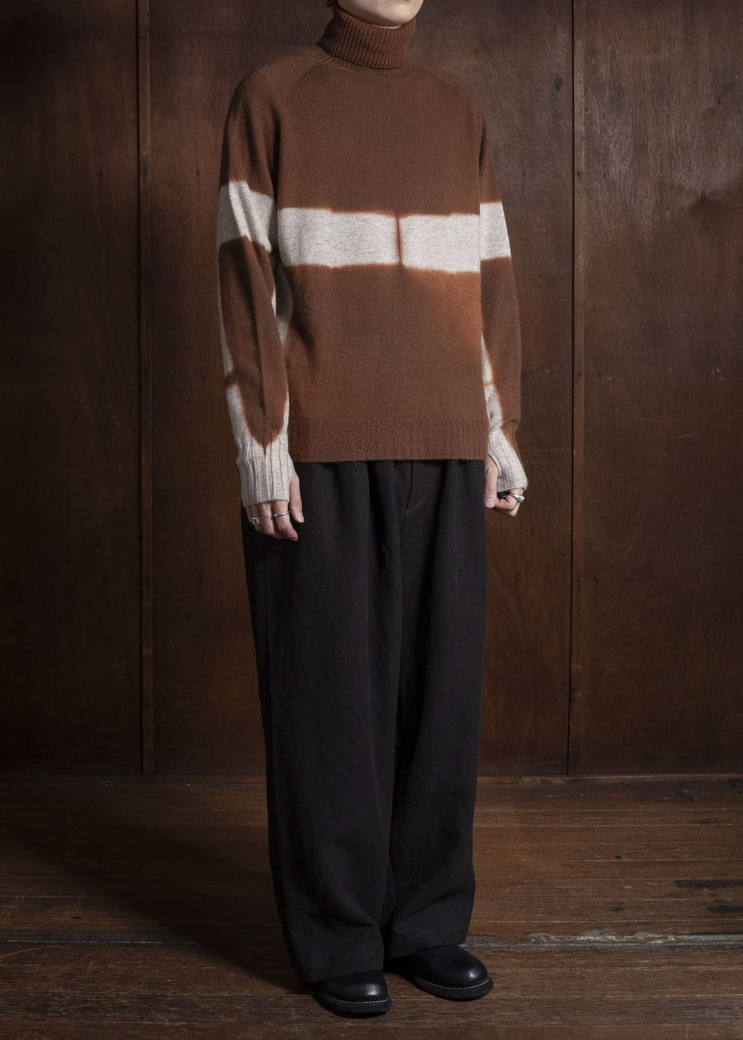 SUZUSAN 3084K-544 Cashmere SeamlessTurtleneck Raglan Pullover ,6003 Brown - Sand