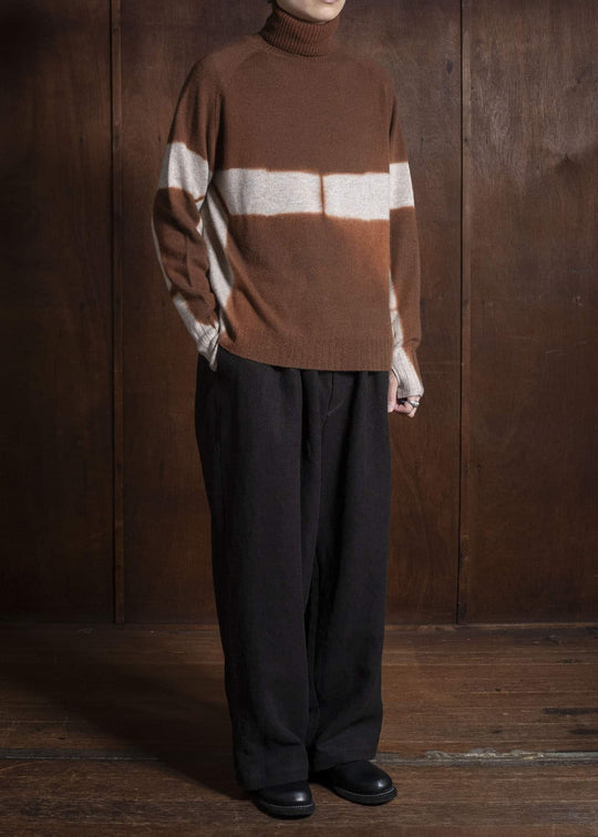 SUZUSAN 3084K-544 Cashmere SeamlessTurtleneck Raglan Pullover ,6003 Brown - Sand