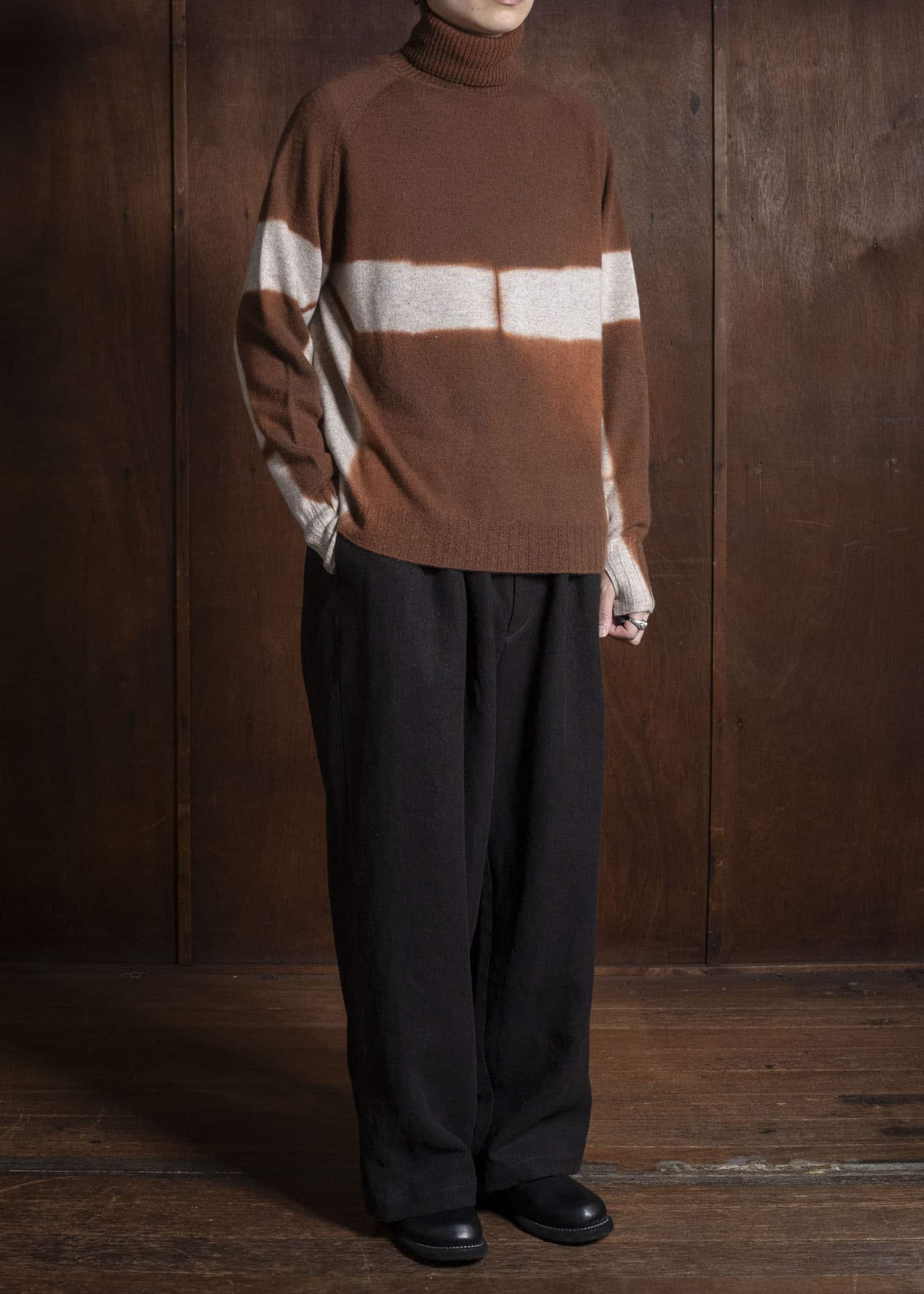 SUZUSAN 3084K-544 Cashmere SeamlessTurtleneck Raglan Pullover ,6003 Brown - Sand