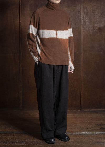 SUZUSAN 3084K-544 Cashmere SeamlessTurtleneck Raglan Pullover ,6003 Brown - Sand