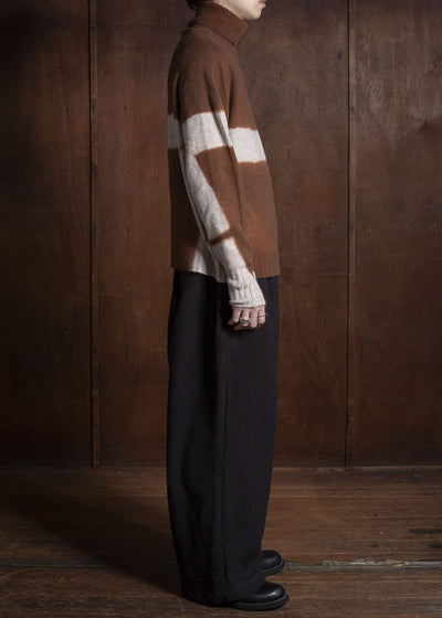 SUZUSAN 3084K-544 Cashmere SeamlessTurtleneck Raglan Pullover ,6003 Brown - Sand