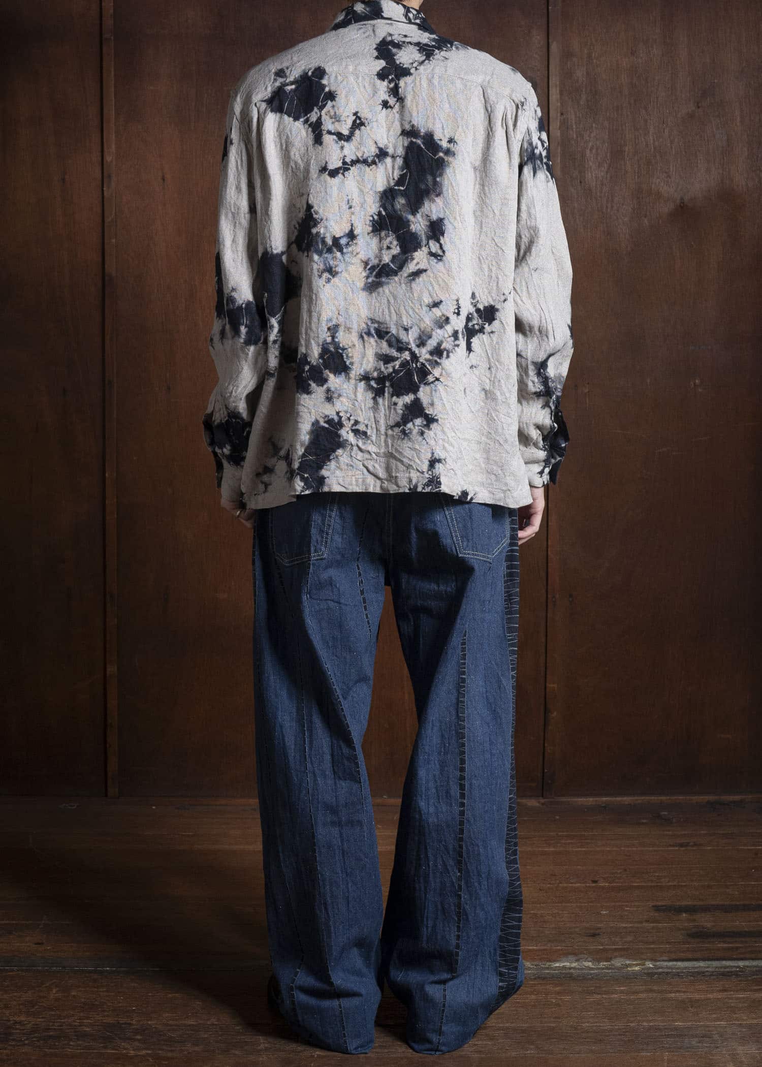 SUZUSAN 4069L-010 Linen Four Pockets Overshirt 1008 Black - Grége