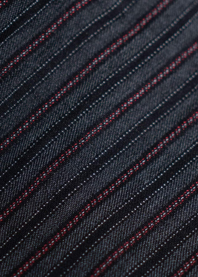 ZIGGY CHEN Pleated Mandarin Collar Shirt Dark Gray 0M2500703