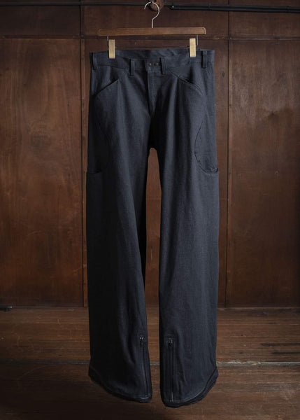 OPPOSE DUALITY OD0104DTR-25AW 6 Pocket Sub Ong Vibram Denim Trousers Black Gray