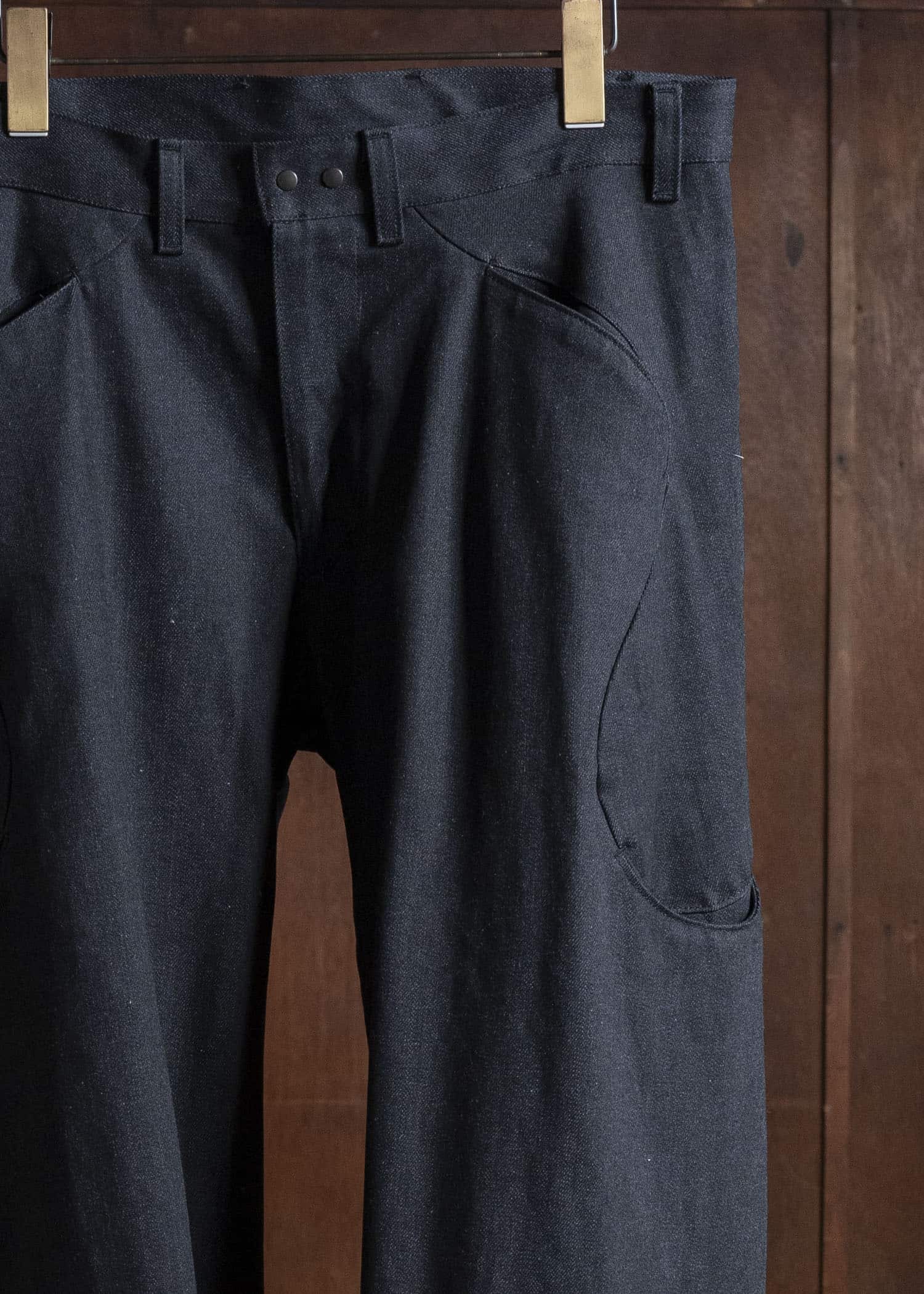 OPPOSE DUALITY OD0104DTR-25AW 6 Pocket Sub Ong Vibram Denim Trousers Black Gray
