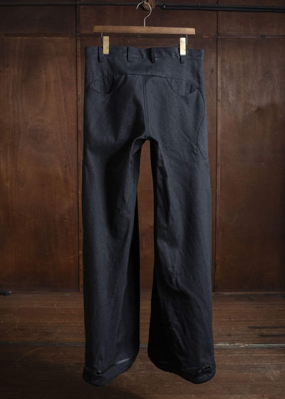 OPPOSE DUALITY OD0104DTR-25AW 6 Pocket Sub Ong Vibram Denim Trousers Black Gray