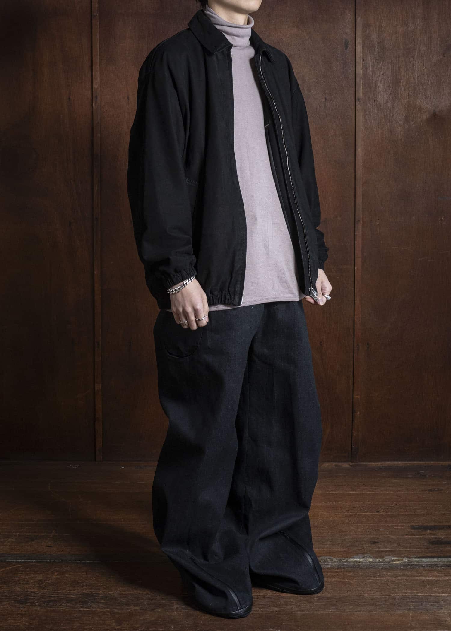 OPPOSE DUALITY OD0104DTR-25AW 6 Pocket Sub Ong Vibram Denim Trousers Black Gray