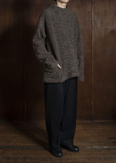 KLASICA 26F-MCN-H103 Pocket Mock Neck Jumper Taupe