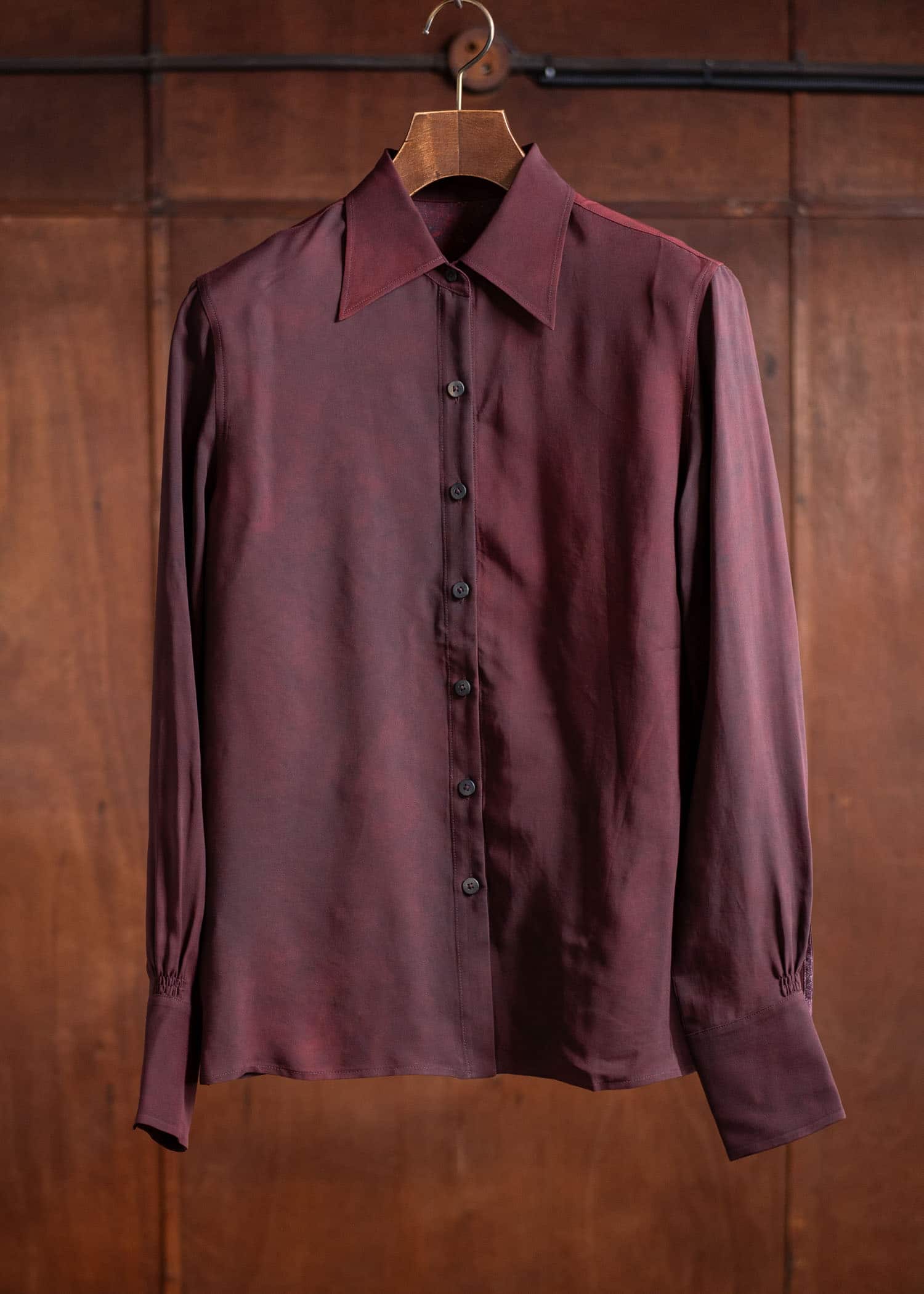 ZIGGY CHEN Classic Collar Shirt Burgundy 0W2500709