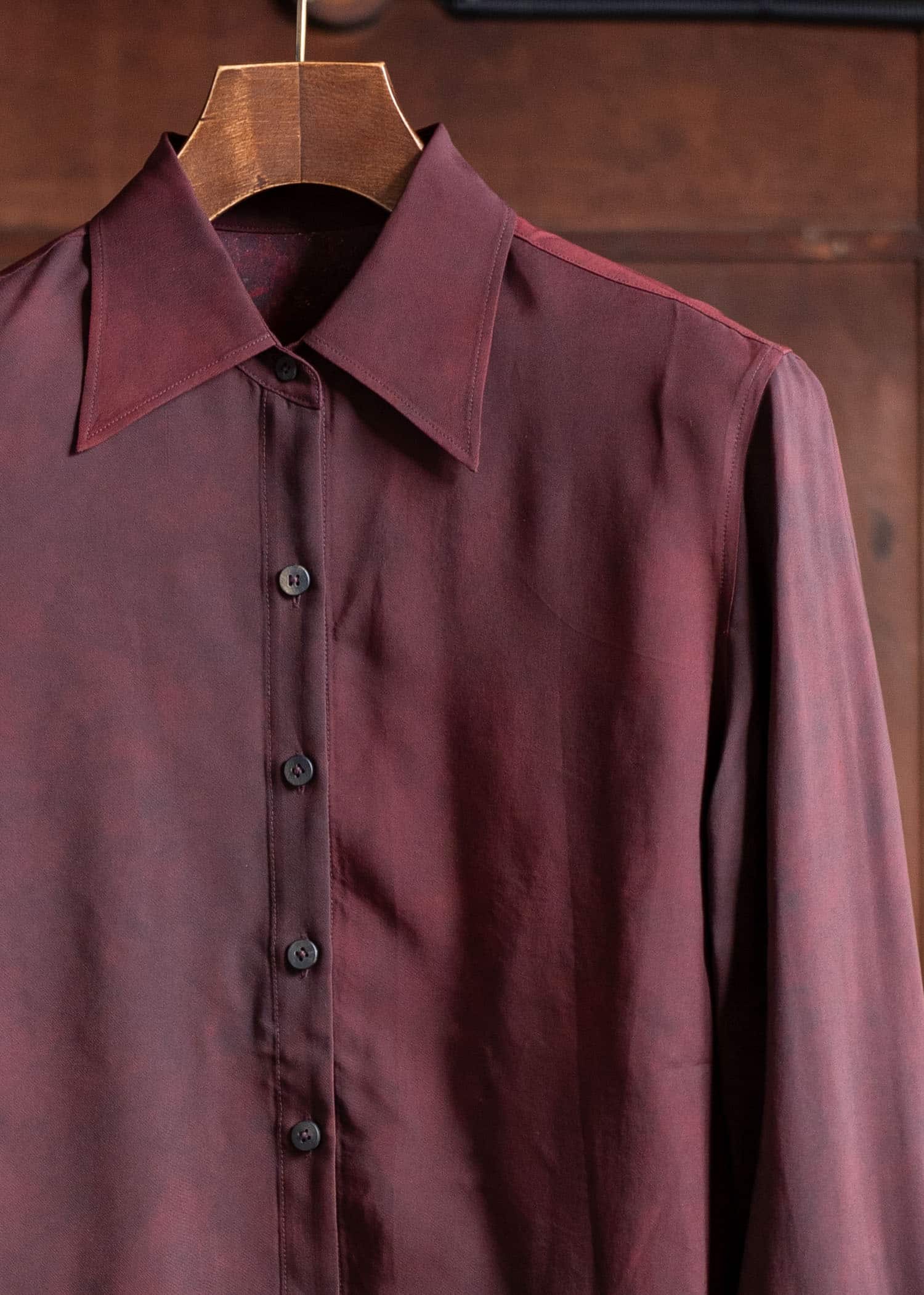 ZIGGY CHEN Classic Collar Shirt Burgundy 0W2500709