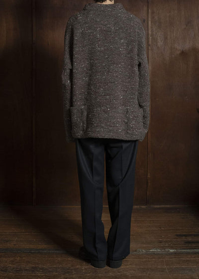 KLASICA 26F-MCN-H103 Pocket Mock Neck Jumper Taupe