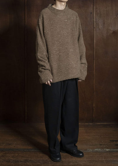 KLASICA 26F-MCN-H103 Pocket Mock Neck Jumper Maple