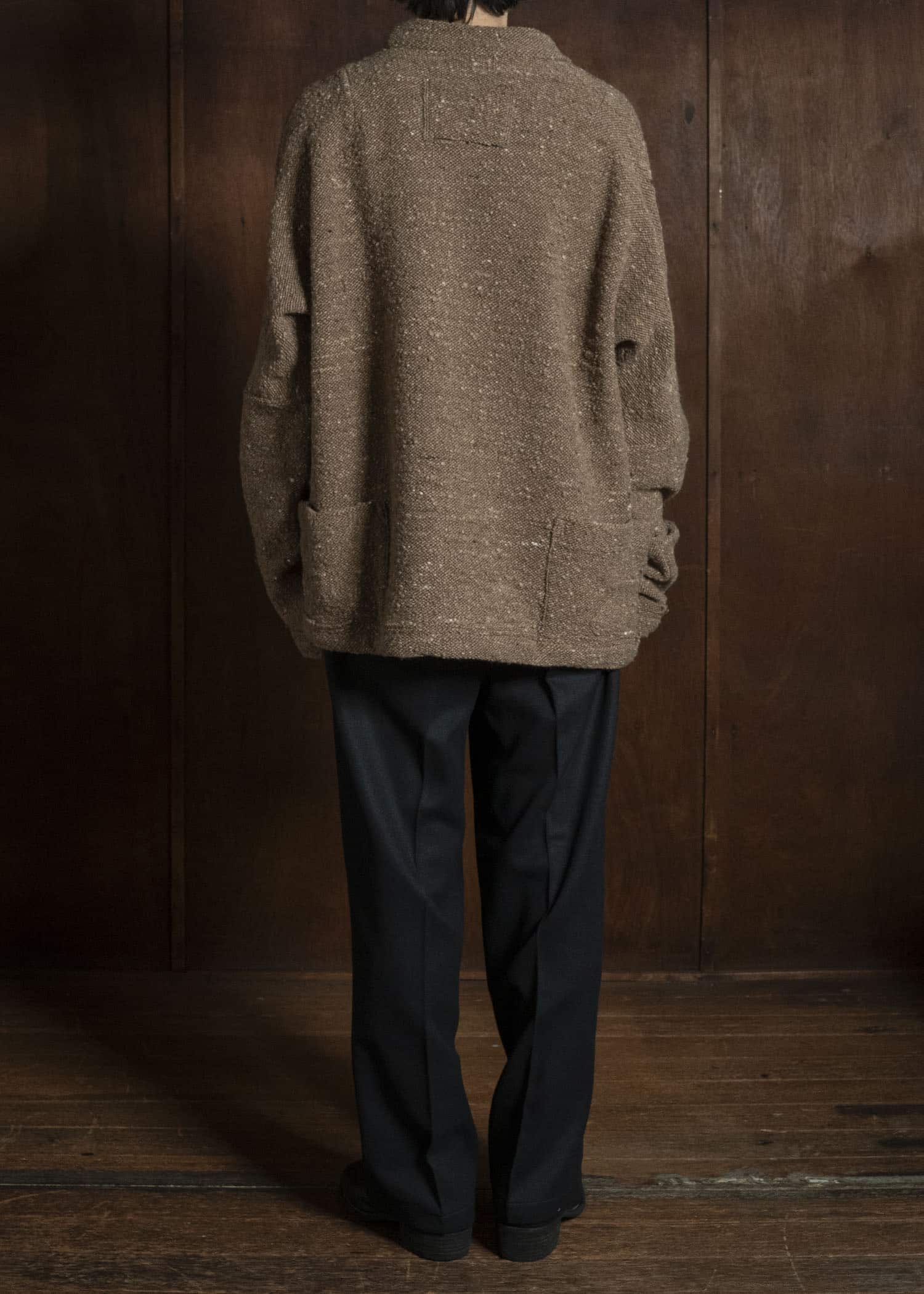 KLASICA 26F-MCN-H103 Pocket Mock Neck Jumper Maple