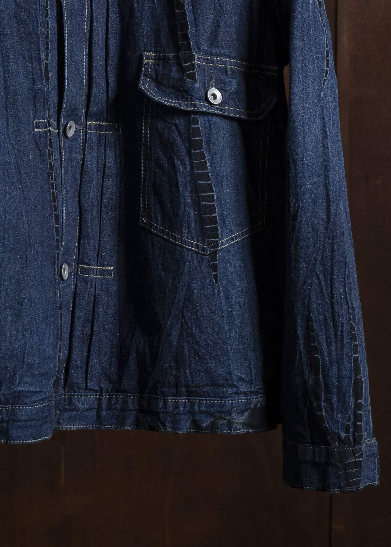 SUZUSAN 8041C-020 Cotton Denim Jacket 1098 Black - Indigo