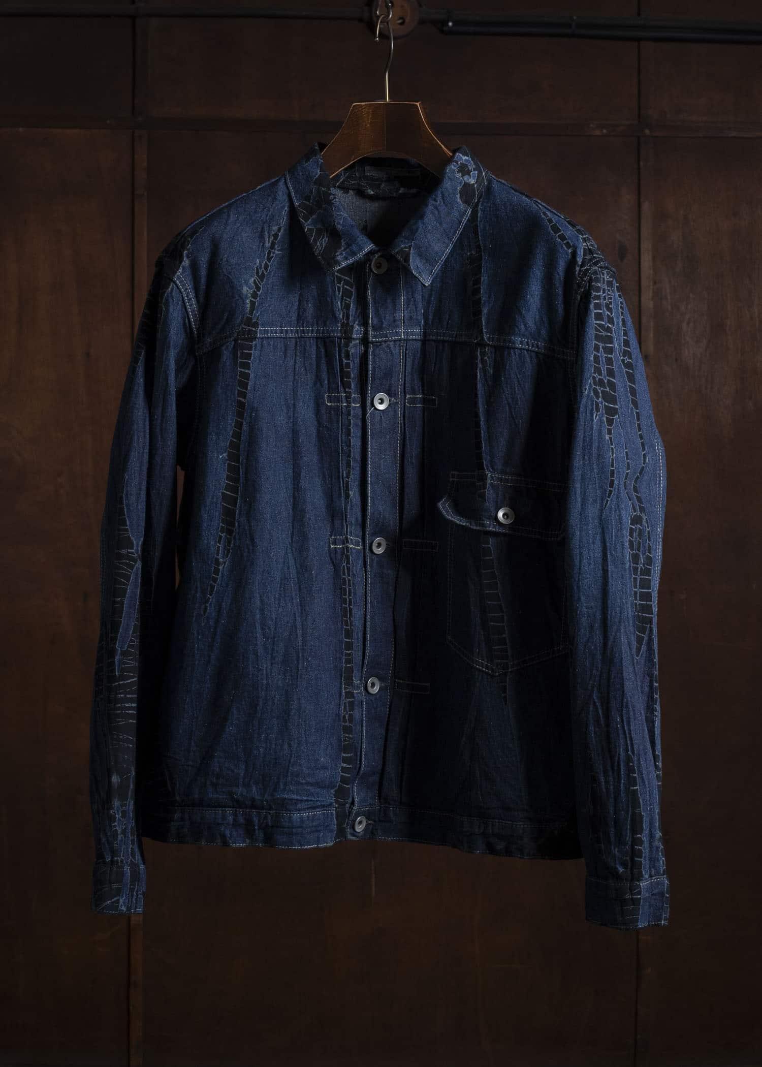 SUZUSAN 8041C-020 Cotton Denim Jacket 1098 Black - Indigo