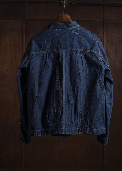 SUZUSAN 8041C-020 Cotton Denim Jacket 1098 Black - Indigo