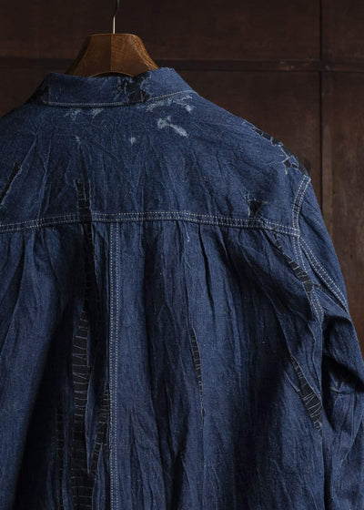 SUZUSAN 8041C-020 Cotton Denim Jacket 1098 Black - Indigo