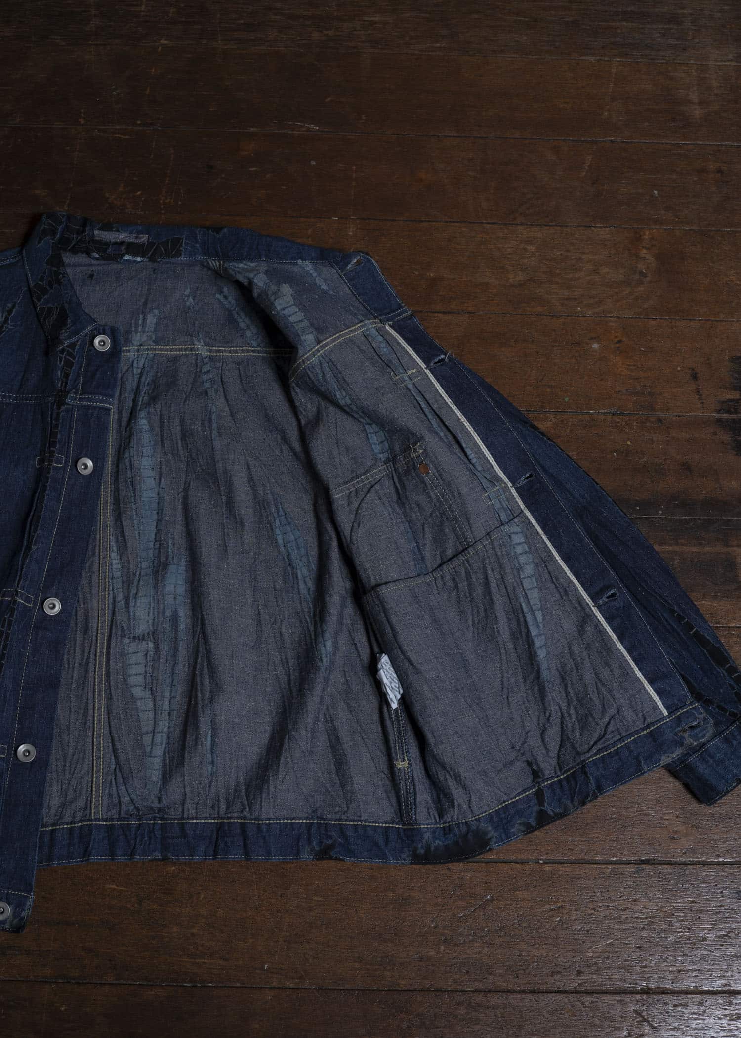 SUZUSAN 8041C-020 Cotton Denim Jacket 1098 Black - Indigo