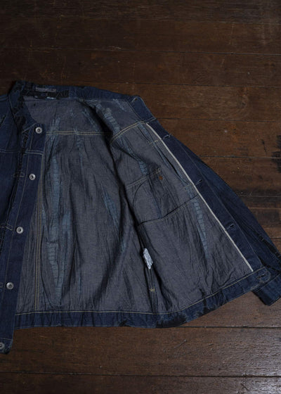 SUZUSAN 8041C-020 Cotton Denim Jacket 1098 Black - Indigo