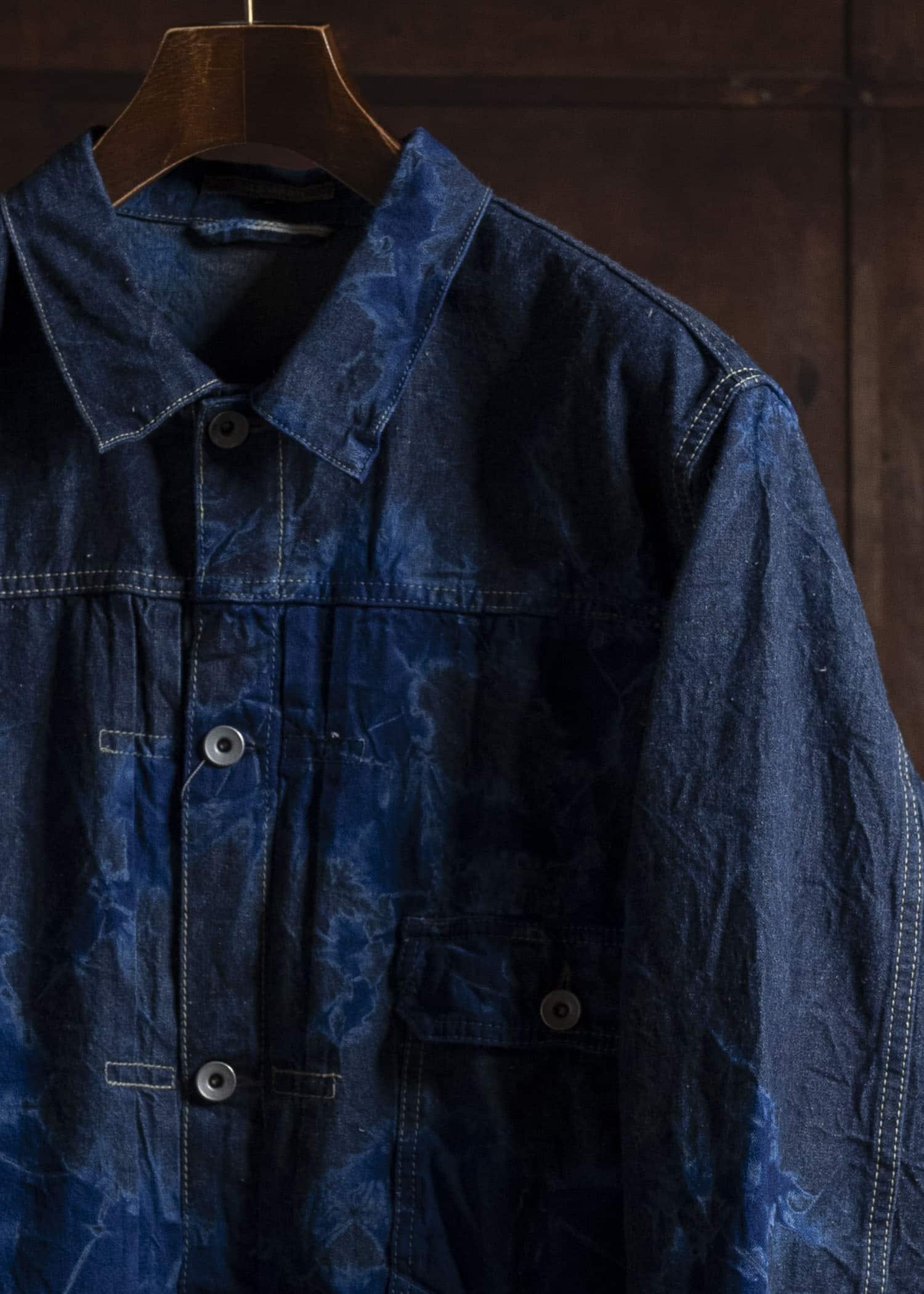 SUZUSAN 8041C-010 Cotton Denim Jacket 2398 Navy Blue-Indigo