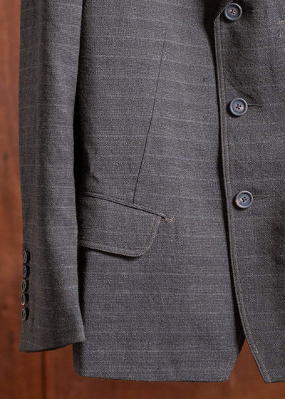 ZIGGY CHEN Three Button Blazer Khaki Gray 0M2500906