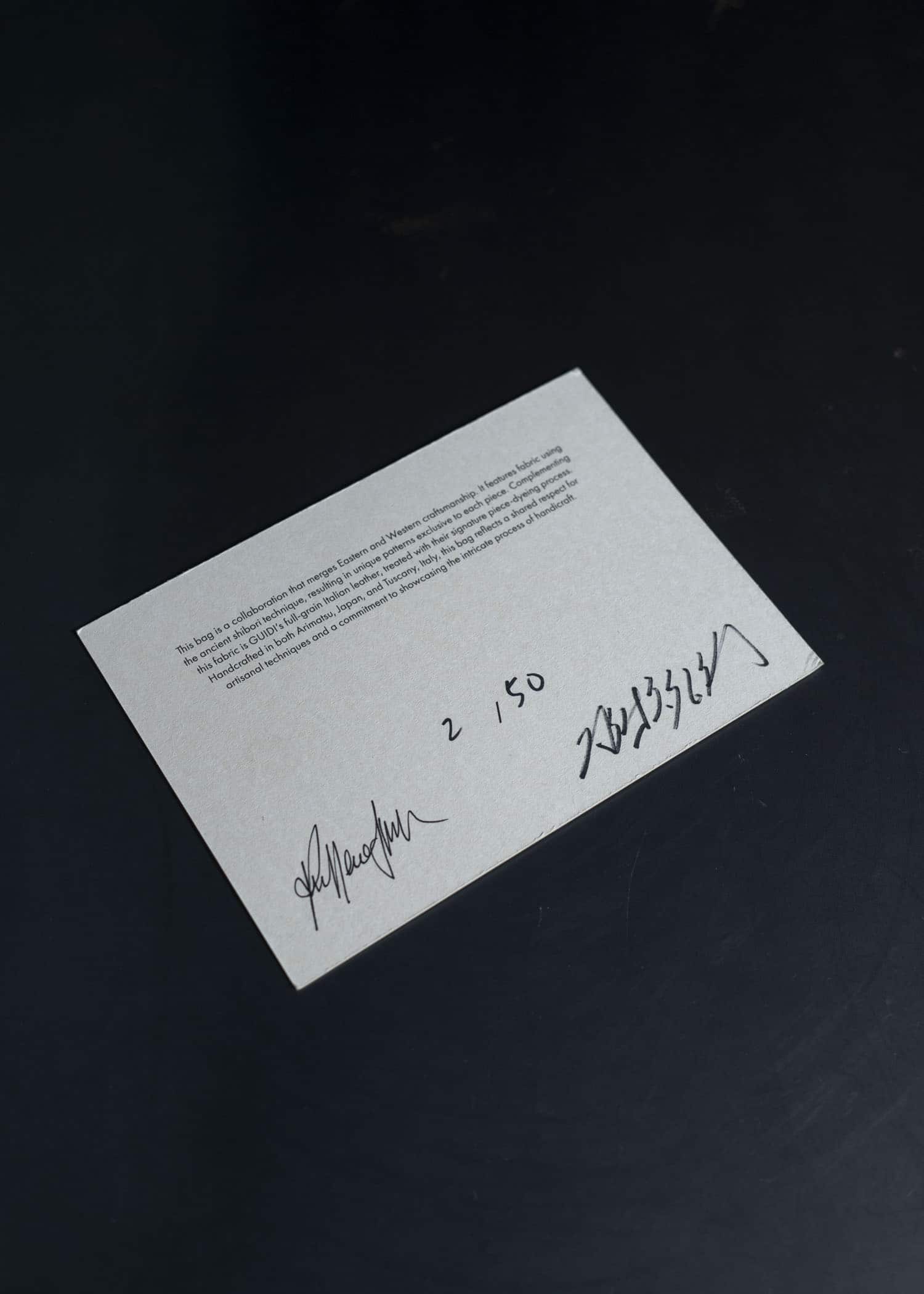 GUIDI 9018NLT-010 Marshmallow Bag (SUZUSAN × GUIDI) Madara Shibori