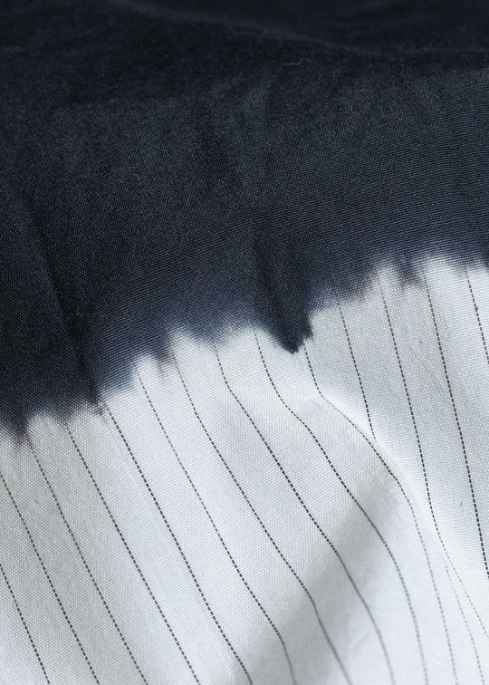 SUZUSAN 7061C-330 Cotton Pin Stripe Sleeveless Dress Black - White