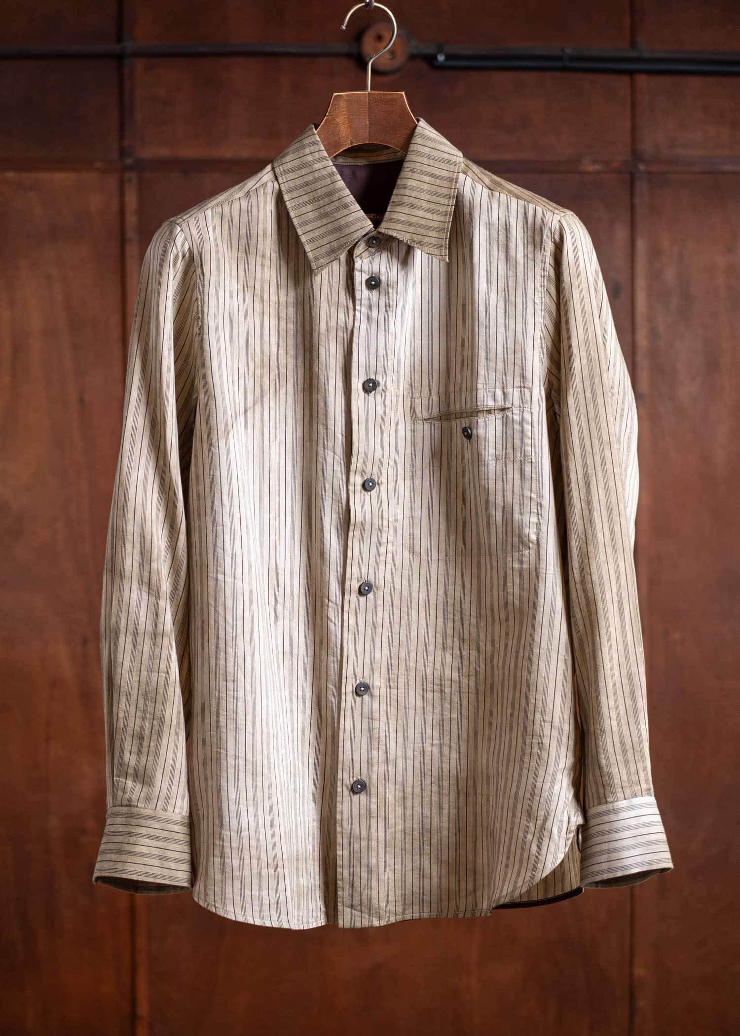 ZIGGY CHEN Classic Stripe Shirt Dirty White 0M2500707