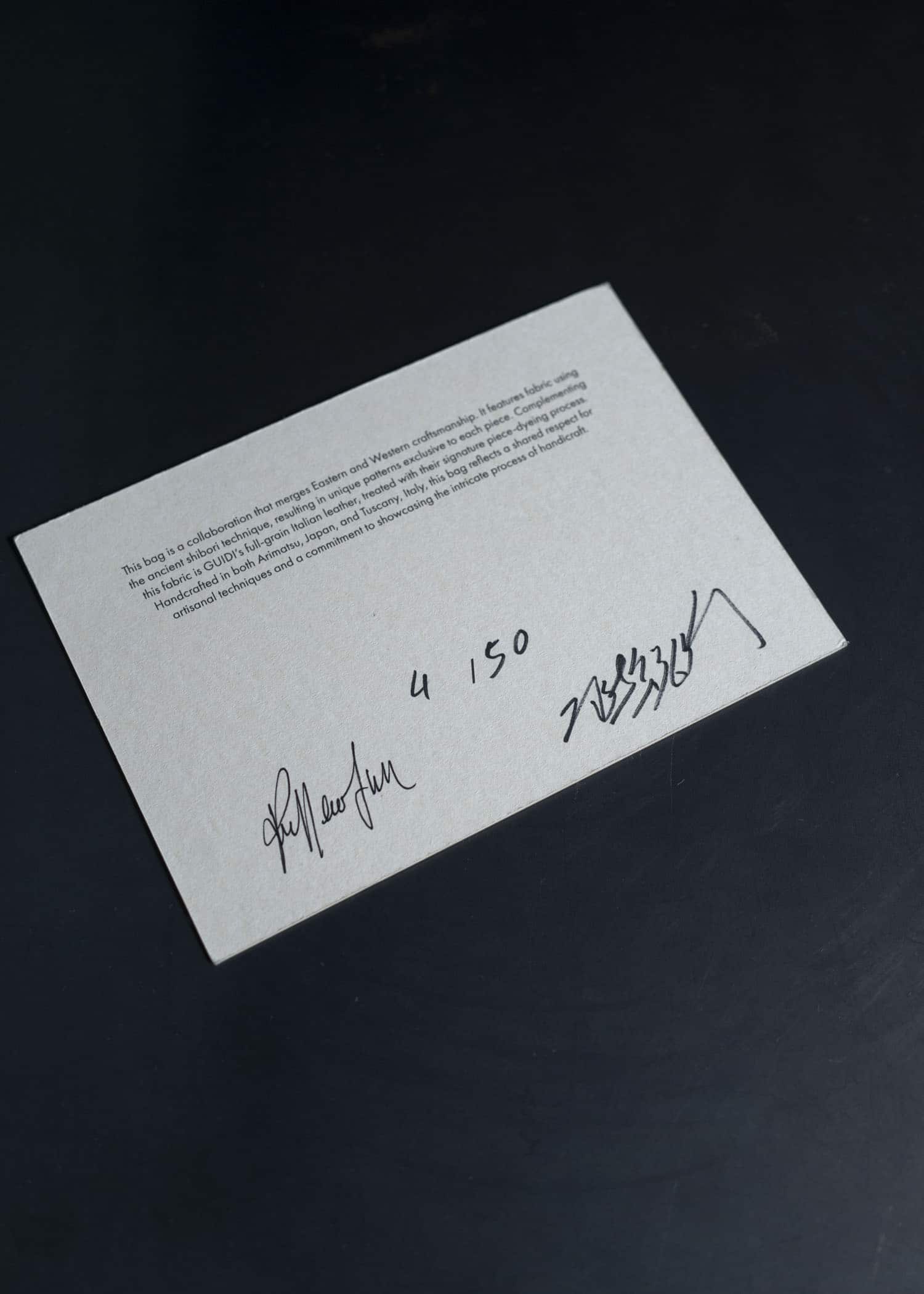 GUIDI 9018NLT-020 Marshmallow Bag (SUZUSAN × GUIDI) Tesuji Shibori