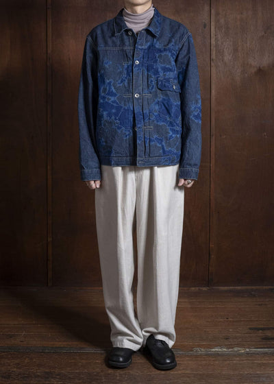 SUZUSAN 8041C-010 Cotton Denim Jacket 2398 Navy Blue-Indigo