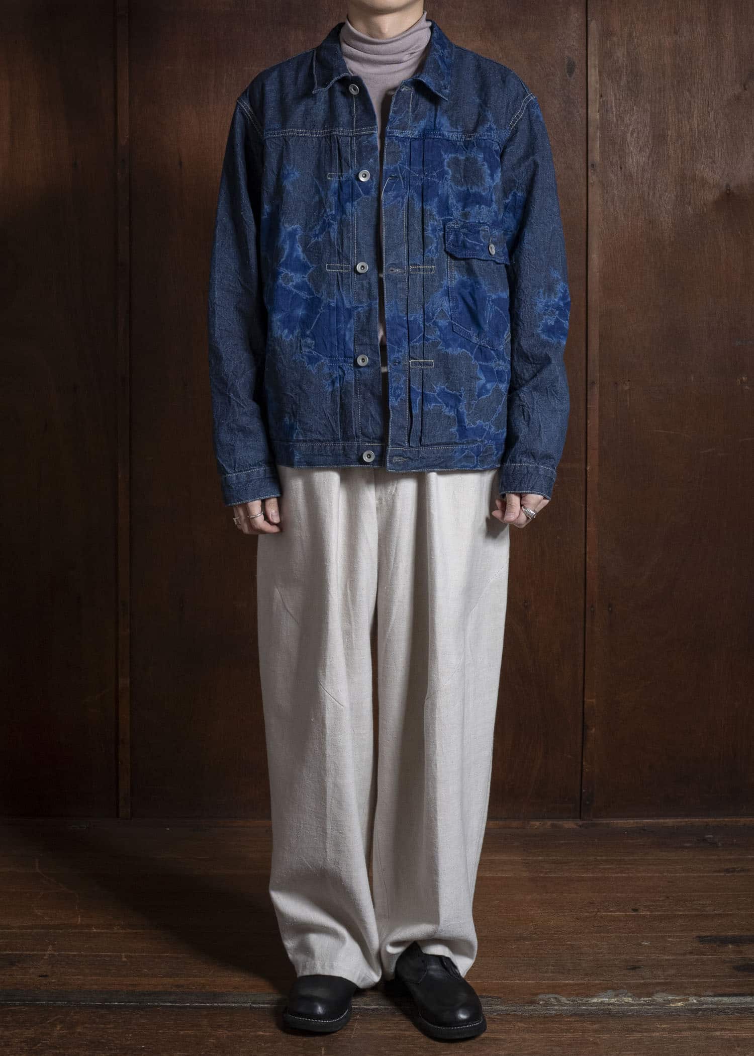 SUZUSAN 8041C-010 Cotton Denim Jacket 2398 Navy Blue-Indigo