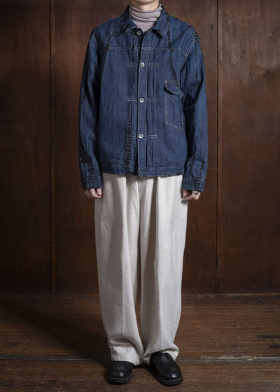 SUZUSAN 8041C-020 Cotton Denim Jacket 1098 Black - Indigo