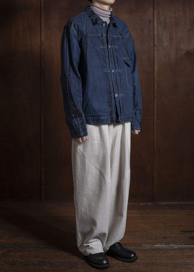 SUZUSAN 8041C-020 Cotton Denim Jacket 1098 Black - Indigo