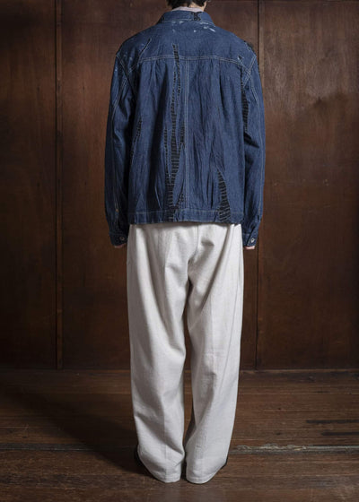 SUZUSAN 8041C-020 Cotton Denim Jacket 1098 Black - Indigo