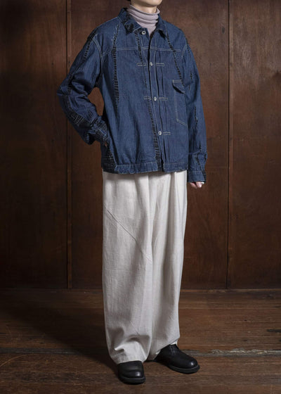 SUZUSAN 8041C-020 Cotton Denim Jacket 1098 Black - Indigo