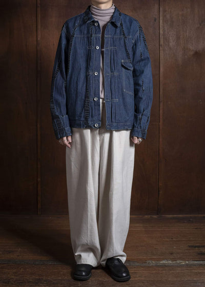 SUZUSAN 8041C-020 Cotton Denim Jacket 1098 Black - Indigo